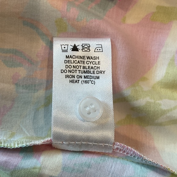 CROSBY by Mollie Burch Pink and Orange Abstract Blouse - Picture 7 of 7